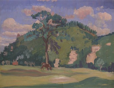 Paisagem com um Cavalo de Pasto de James Dickson Innes