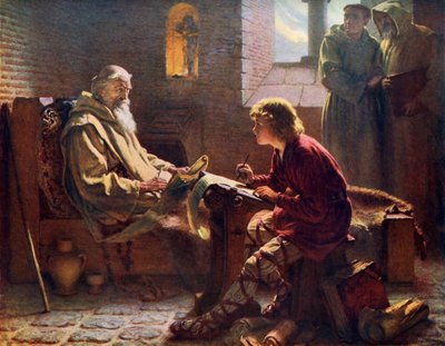 O Venerável Beda Traduzindo o Último Capítulo de São João, 1926. de James Doyle Penrose