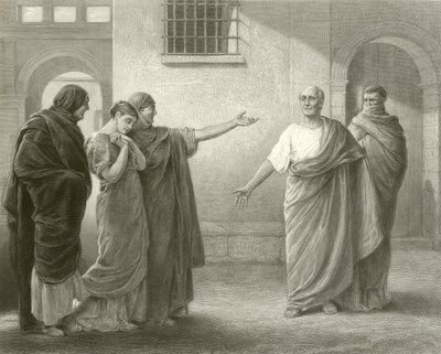 Volumnia reprovando Branco e Sicinus de James Dromgole Linton