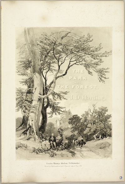 Faia e Carvalho (Frontispício), de The Park and the Forest de James Duffield Harding