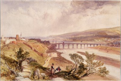 Berwick em cima de Tweed (wc em papel de wove) de James Duffield Harding
