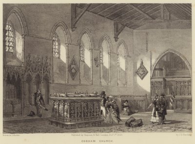 Igreja Cobham (gravura) de James Duffield Harding