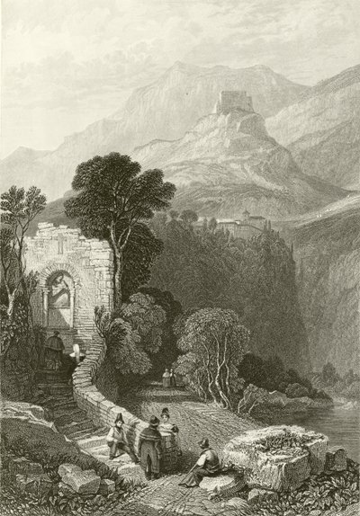 Convento de São Cosimato, Tivoli, perto de Roma de James Duffield Harding