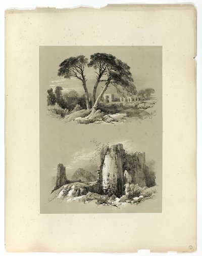 Frejus e Castelo Pennard, de Seleções Pitorescas de James Duffield Harding