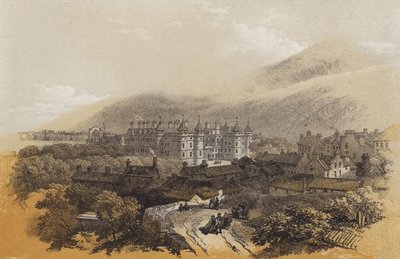Palácio de Holyrood (chromolitho) de James Duffield Harding