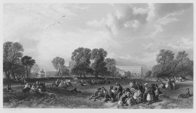 Hyde Park em 1851, a partir da foto da Coleção Real (gravação) de James Duffield Harding