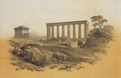 Monumento nacional, colina calton, (chromolitho) de James Duffield Harding