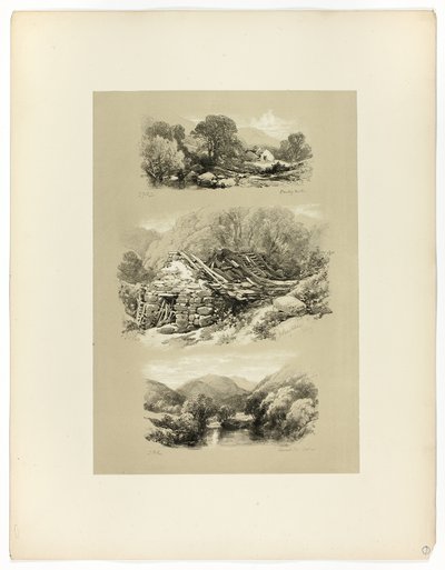 Pandy Mill, Church Pool, e um outro assunto, de Pitorescas Seleções de James Duffield Harding