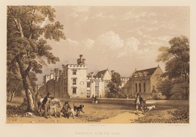 Penshurst do Parque (aquatint) de James Duffield Harding