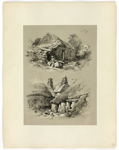Porto de Clwyd e South Brent, Devon, de seleções pitorescas de James Duffield Harding