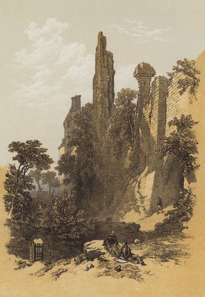 Castelo de Roslin (chromolitho) de James Duffield Harding