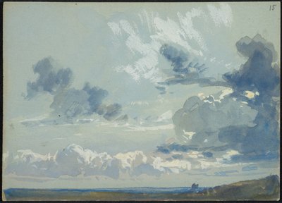 Estudo do céu com horizonte (reto) de James Duffield Harding