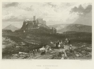 A, acrópole, atenas de James Duffield Harding
