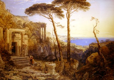 A Ilha do Corsário (aguarela sobre papel) de James Duffield Harding