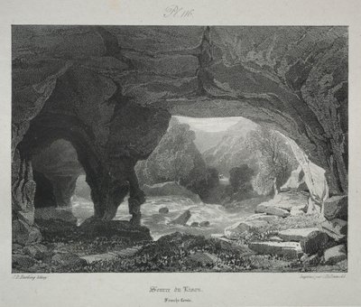 Viagens pitorescas e românticas na França antiga. Franche-Comté: Fonte da Lison de James Duffield Harding