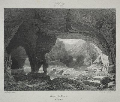 Viagens pitorescas e românticas na França antiga. Franche-Comté: Fonte da Lison de James Duffield Harding