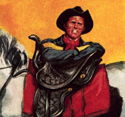 Cowboy com a sua sela de James Edwin McConnell