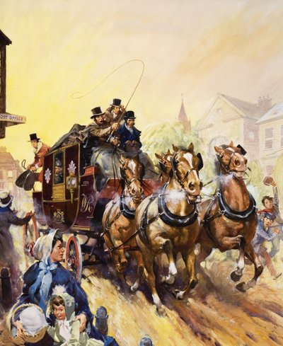 Entrega do correio e dos passageiros em autocarro de James Edwin McConnell