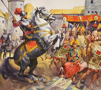 Incas (guache sobre papel) de James Edwin McConnell