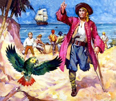 Long John Silver e o seu papagaio de James Edwin McConnell