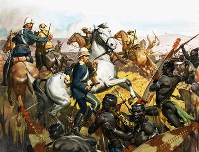 Luís Napoleão, Príncipe Imperial, prestes a ser morto pelos Zulus de James Edwin McConnell