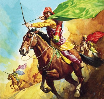 Guerreiro parta na batalha de Carraça em 53 a.C. de James Edwin McConnell