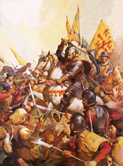 Wallenstein na batalha de Lutzen de James Edwin McConnell