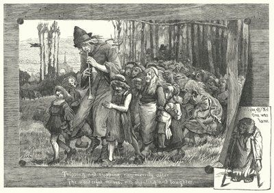 The Pied Piper Of Hamelin (gravura) de James Elder Christie