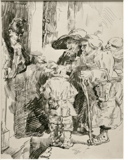 Os mendigos na porta da frente de James Sidney Ensor