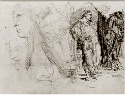 Dom Quixote e Cabeça de Cavalo de James Sidney Ensor