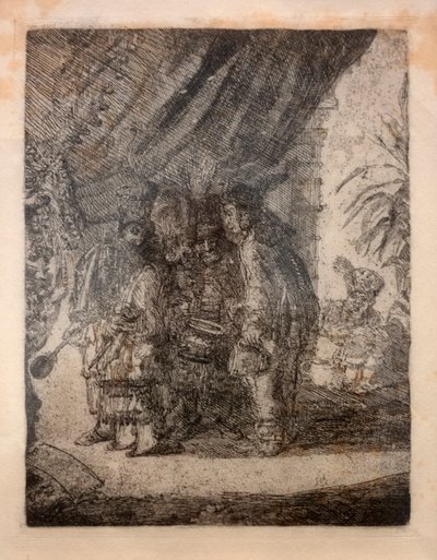 Iston, Pouffamatus, Cracozie e Transmouffe, famosos médicos persas, examinando o banco de Dario após a Batalha de Arabela de James Ensor