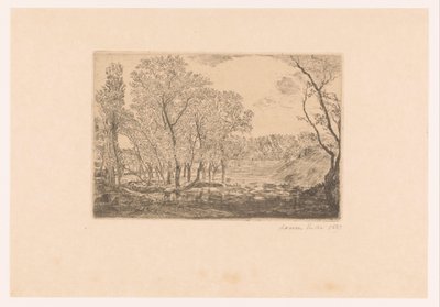 Paisagem com choupos à beira-mar
La mare aux peupliers de James Ensor