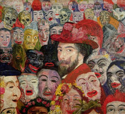 O Meu Retrato Cercado por Máscaras de James Ensor
