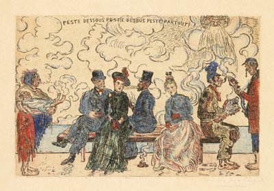 Peste dessous, Peste dessus, Peste partout (Poluição por baixo, Poluição por cima, Poluição por toda a parte) de James Ensor