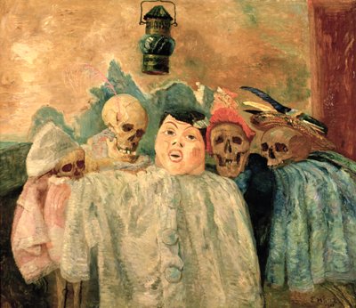 Pierrot e Esqueletos de James Ensor