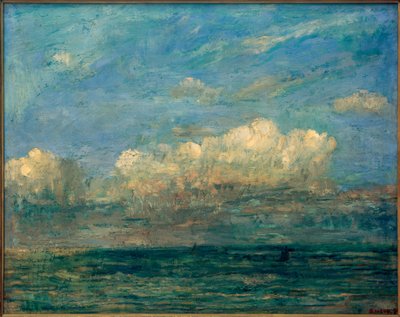 Pedaço de lago com nuvem branca de James Sidney Ensor