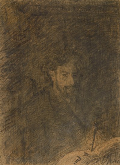 Auto-retrato («Não está terminado») de James Ensor
