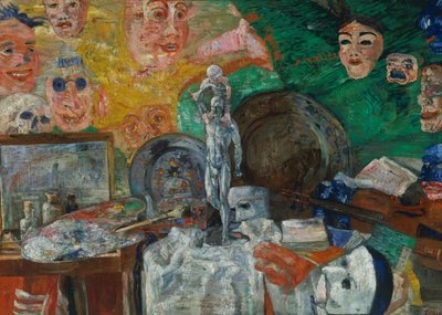 Natureza morta no estúdio ou Attributes of the Arts de James Ensor
