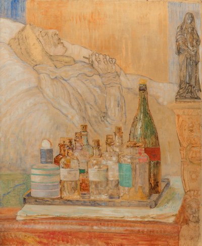A mãe do artista já faleceu de James Ensor