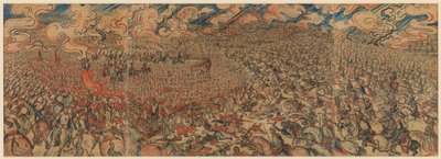 Os Cuirassiers de Waterloo (giz sobre papel sobre cartão) de James Ensor
