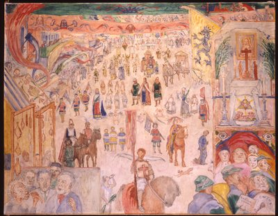 A Procissão de Saint Godelieve a Ghistelles; La Procession de Sainte Godelieve a Ghistelles de James Ensor