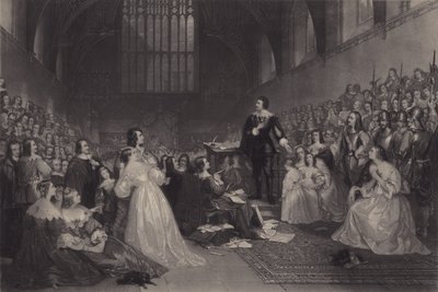 O Julgamento de Thomas, Conde de Strafford, no Westminster Hall, 1641 de James F. Scott