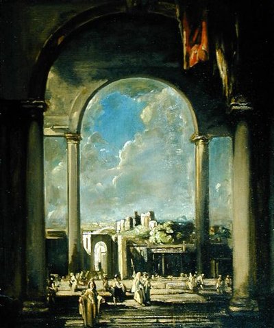 Números Sob um Arco (óleo sobre tela) de James Ferrier Pryde