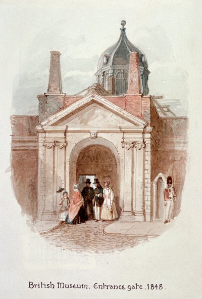 Museu Britânico, portão de entrada, 1848 de James Findlay
