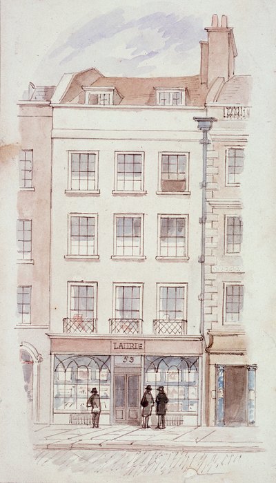 Instalações de Laurie, Fleet Street, Londres, c1820 de James Findlay