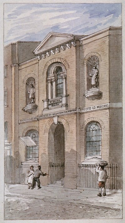 Escolas de St Bride, Bride Lane, Cidade de Londres, 1840 de James Findlay