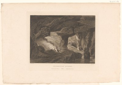 Vista da Pedreira Gilmerton, perto de Edimburgo Gilmerton Quarry (título no objeto) de James Fittler