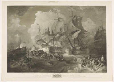 Vitória da frota inglesa sobre a frota francesa, 1794 de James Fittler