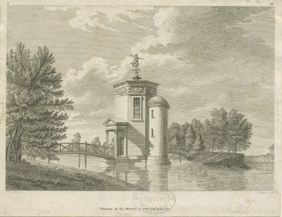Shugborough - Templo dos Ventos: gravura, nd [final do século XVIII] (imprimir) de James Fittler