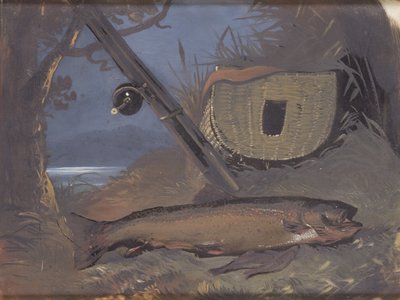 Salmão (óleo sobre vidro) de James Flewitt Mullock